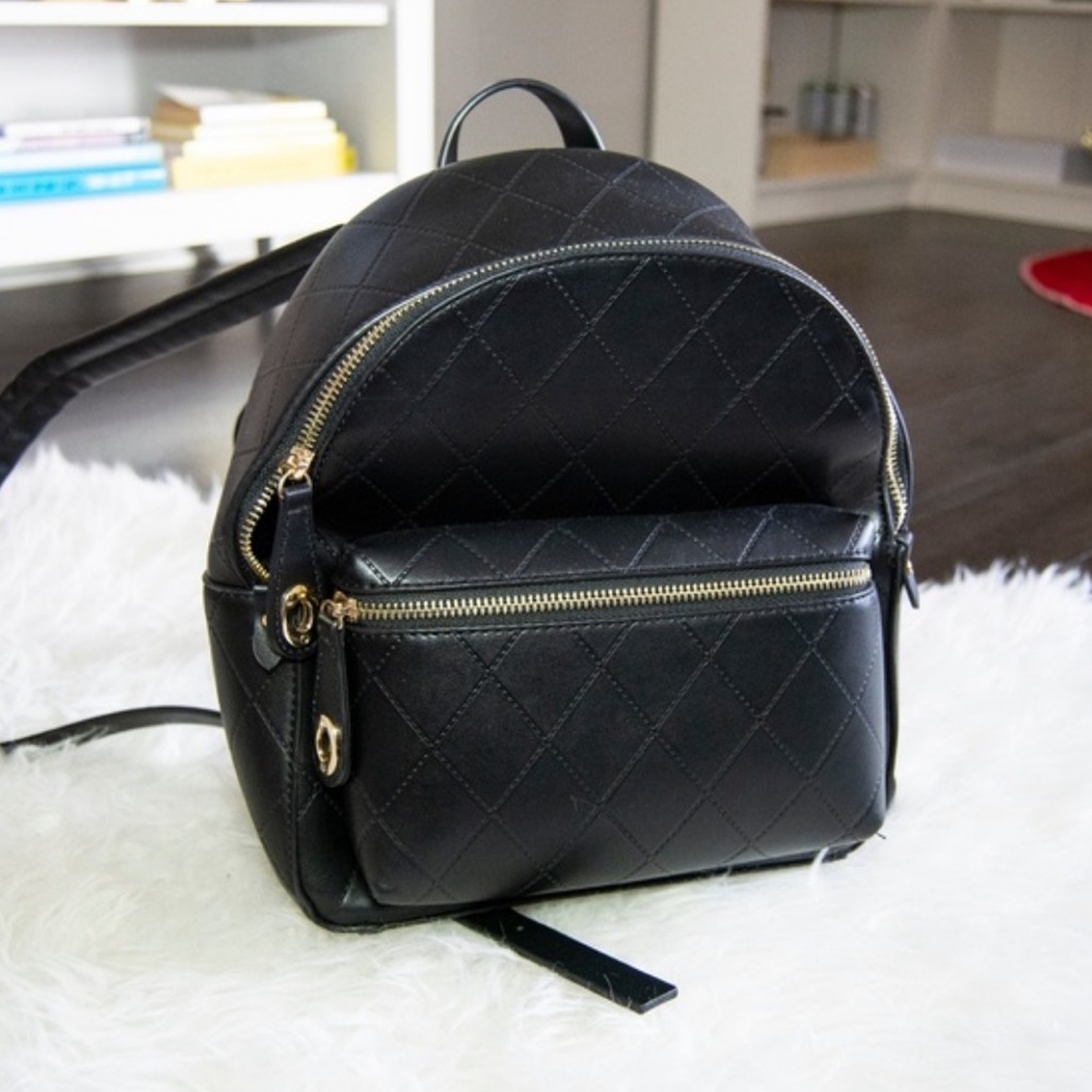 Zara Mini Backpack-quilted black - Picture 2 of 6